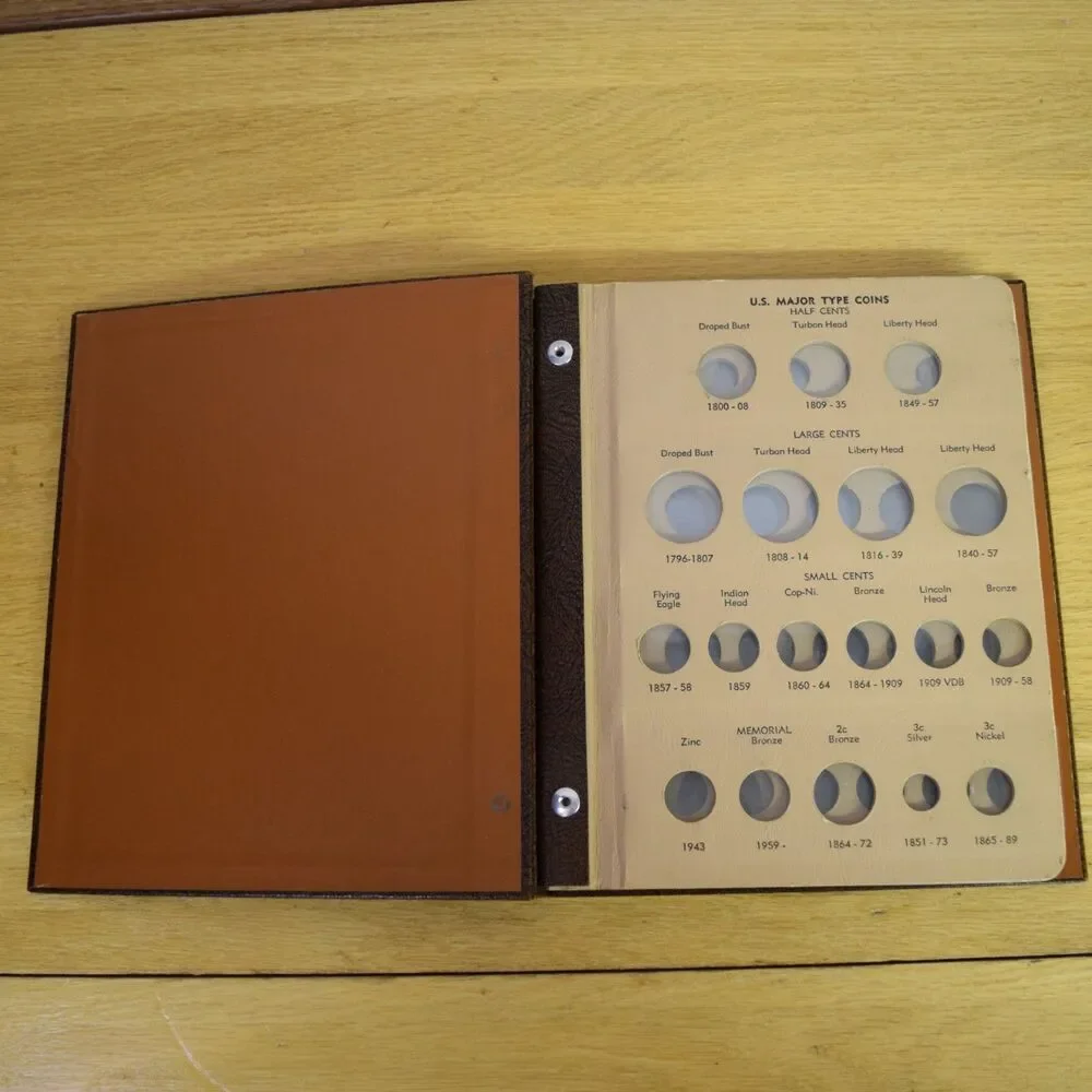 U.S. Major Type Coin Album #7070 - No Coins - 4 Pages Dansco World Coin Library